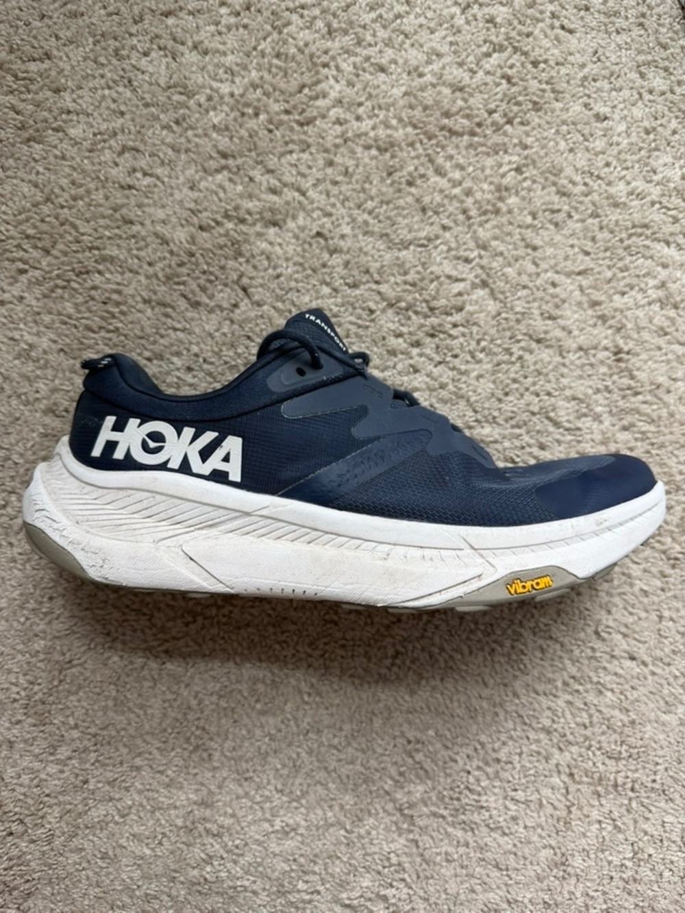 Hoka Transport Mens Size 11 D Navy Blue Cordura Vibram Sneakers 1123153 VYN